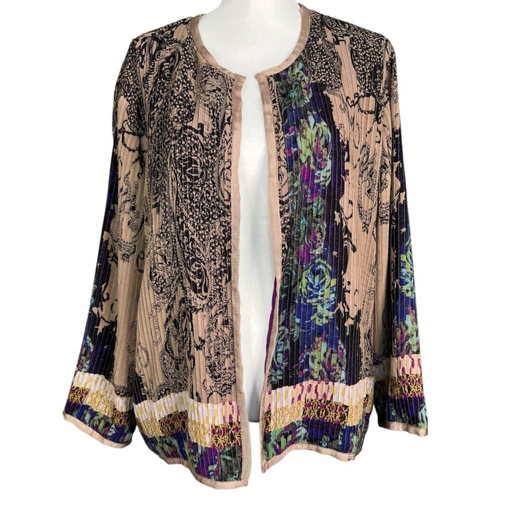Chico’s Bohemian Art Print Cardigan Women’s Size XL Chico’s Size 3